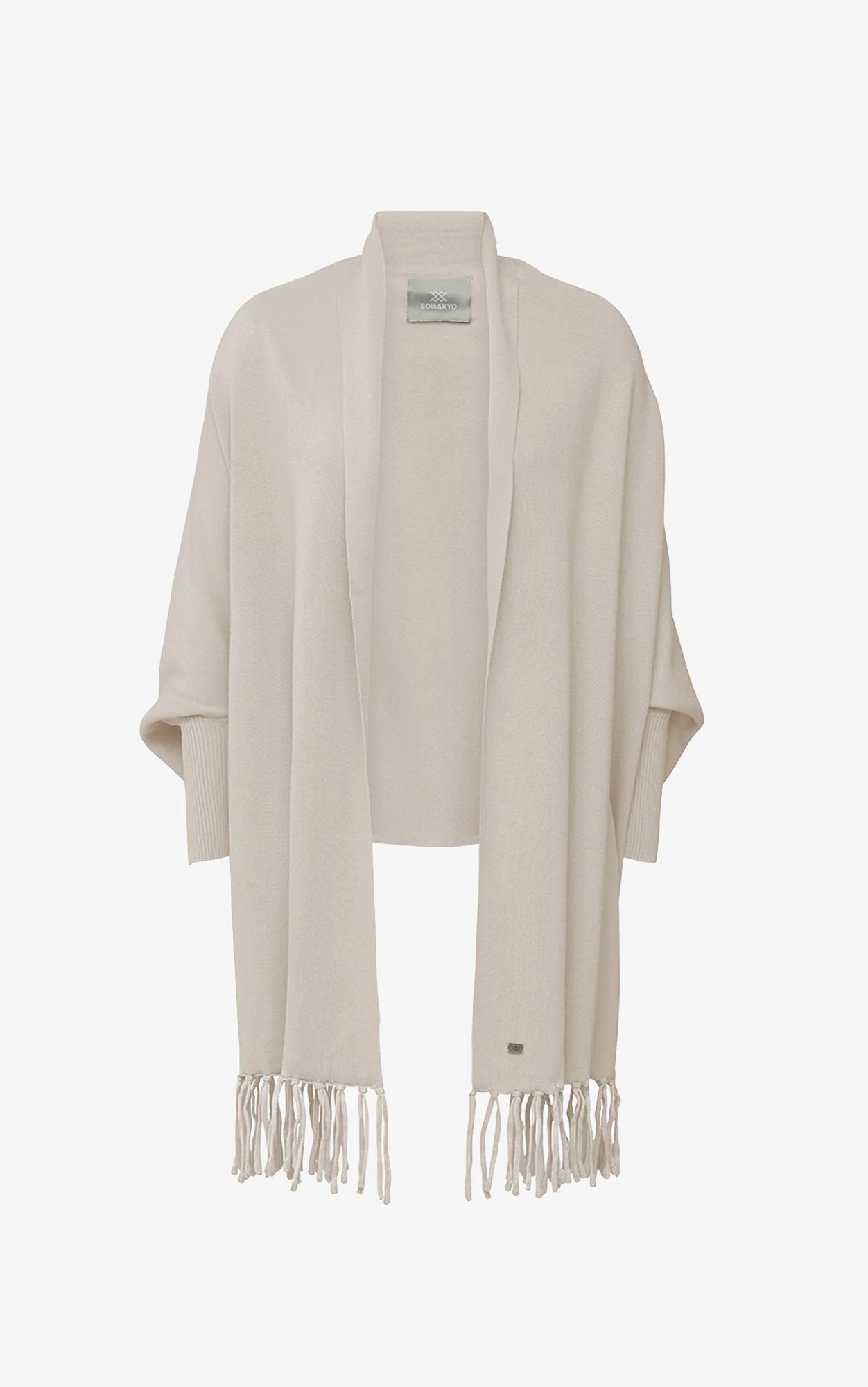 Miku Scarfigan With Fringe And Cuffs | Mist - Image 6
