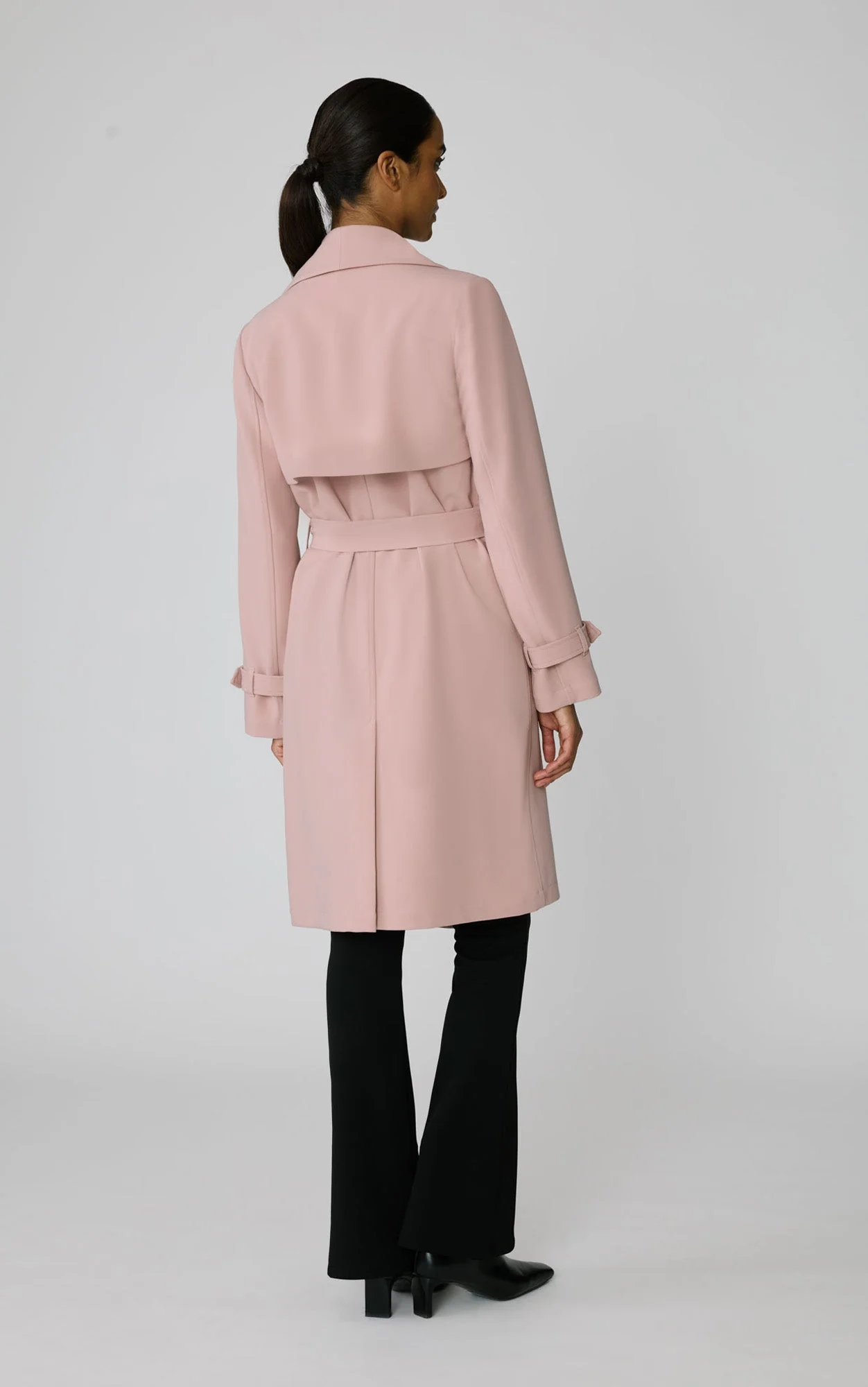 Olivia Draped Wrap Coat | Blush - Image 4