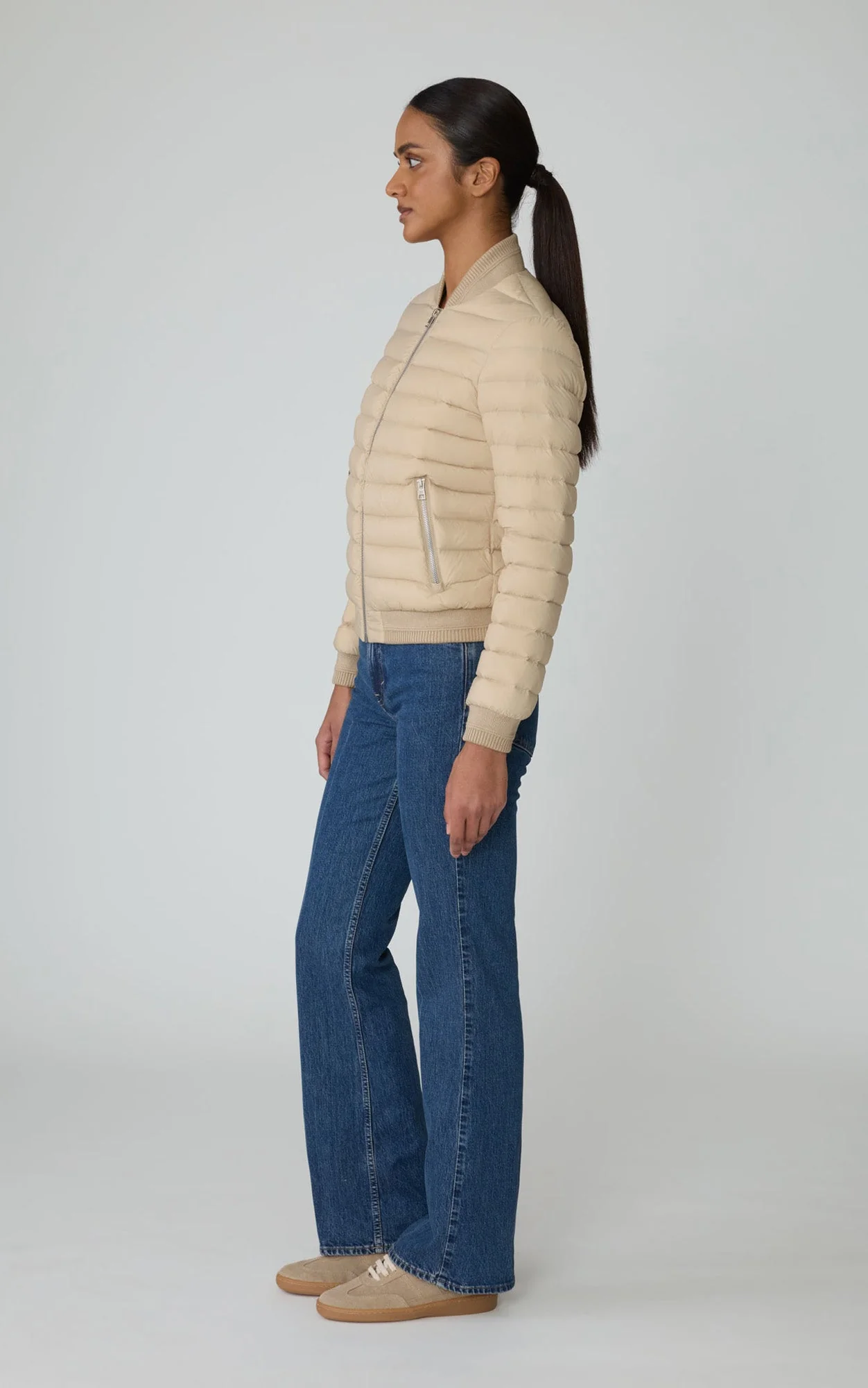 Ronda Down Bomber Jacket | Almond - Image 3