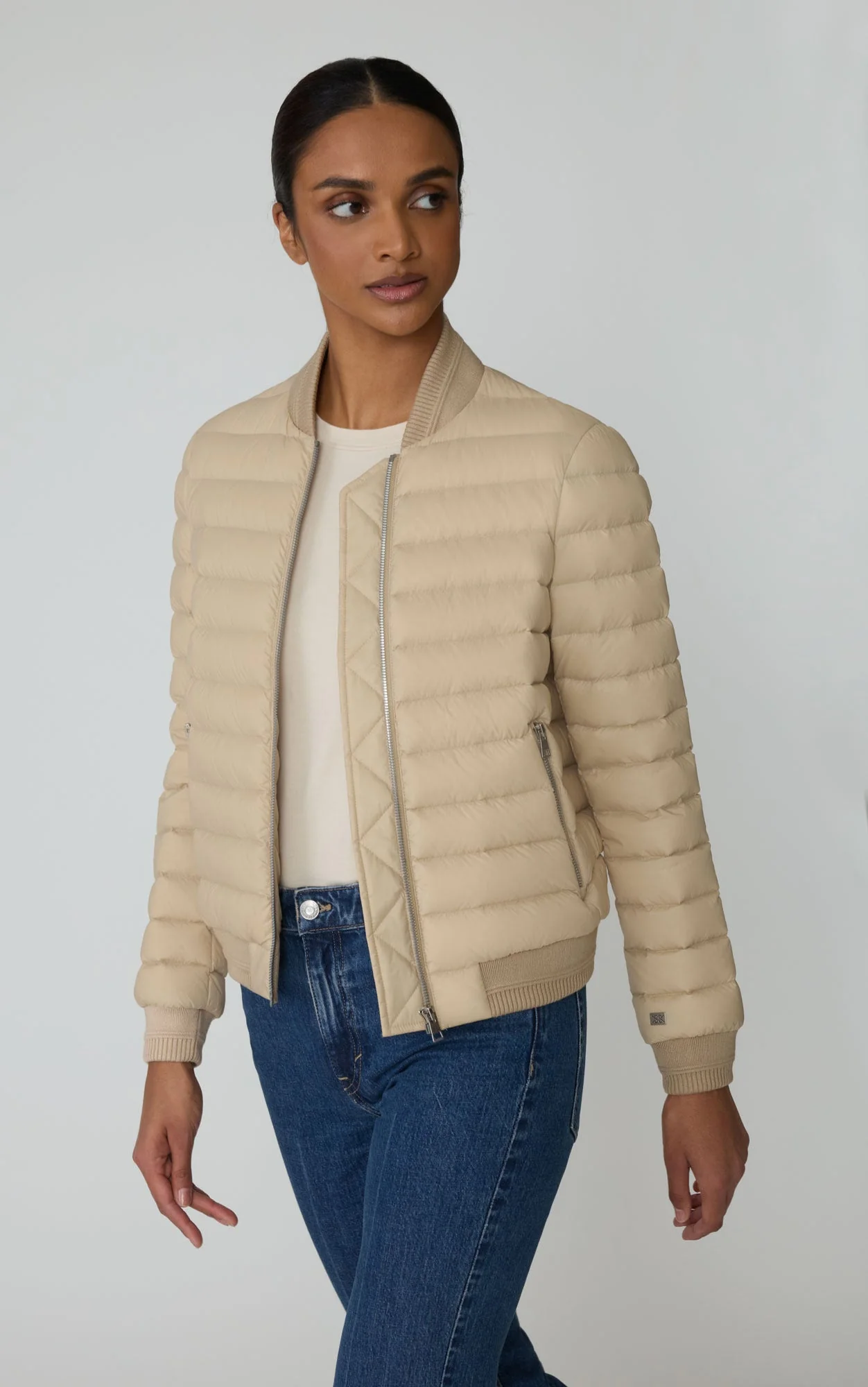 Ronda Down Bomber Jacket | Almond - Image 5