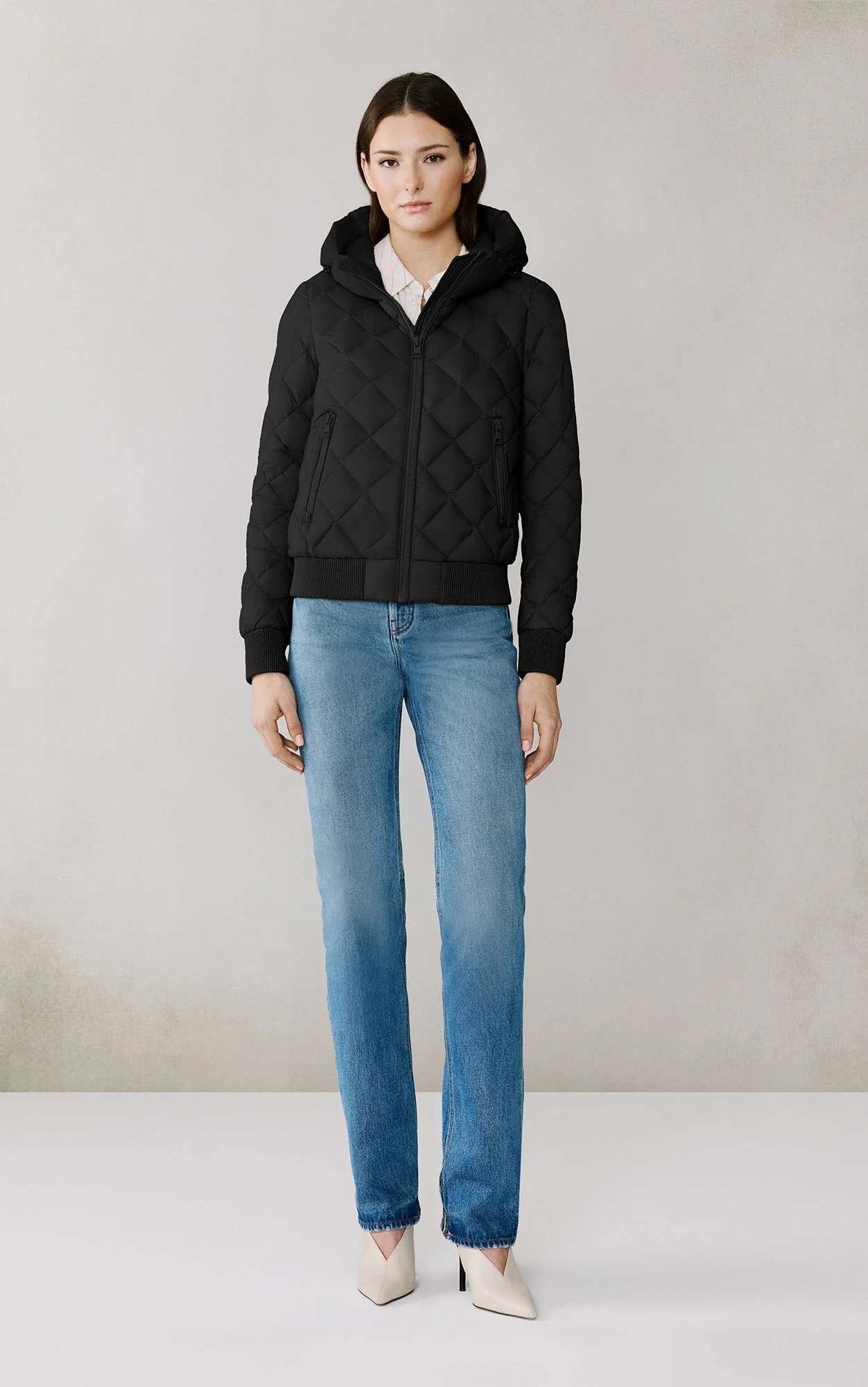 Senna-U Down Bomber Jacket | Black - Image 3