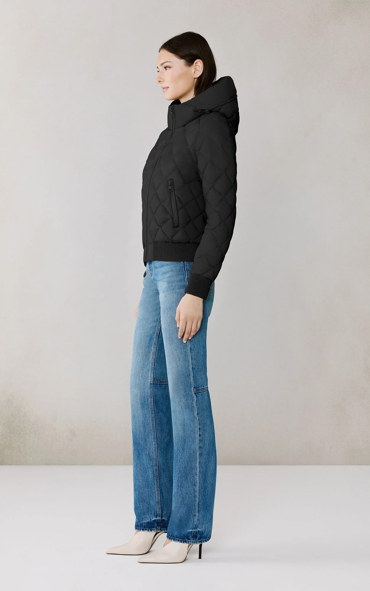 Senna-U Down Bomber Jacket | Black - Image 4