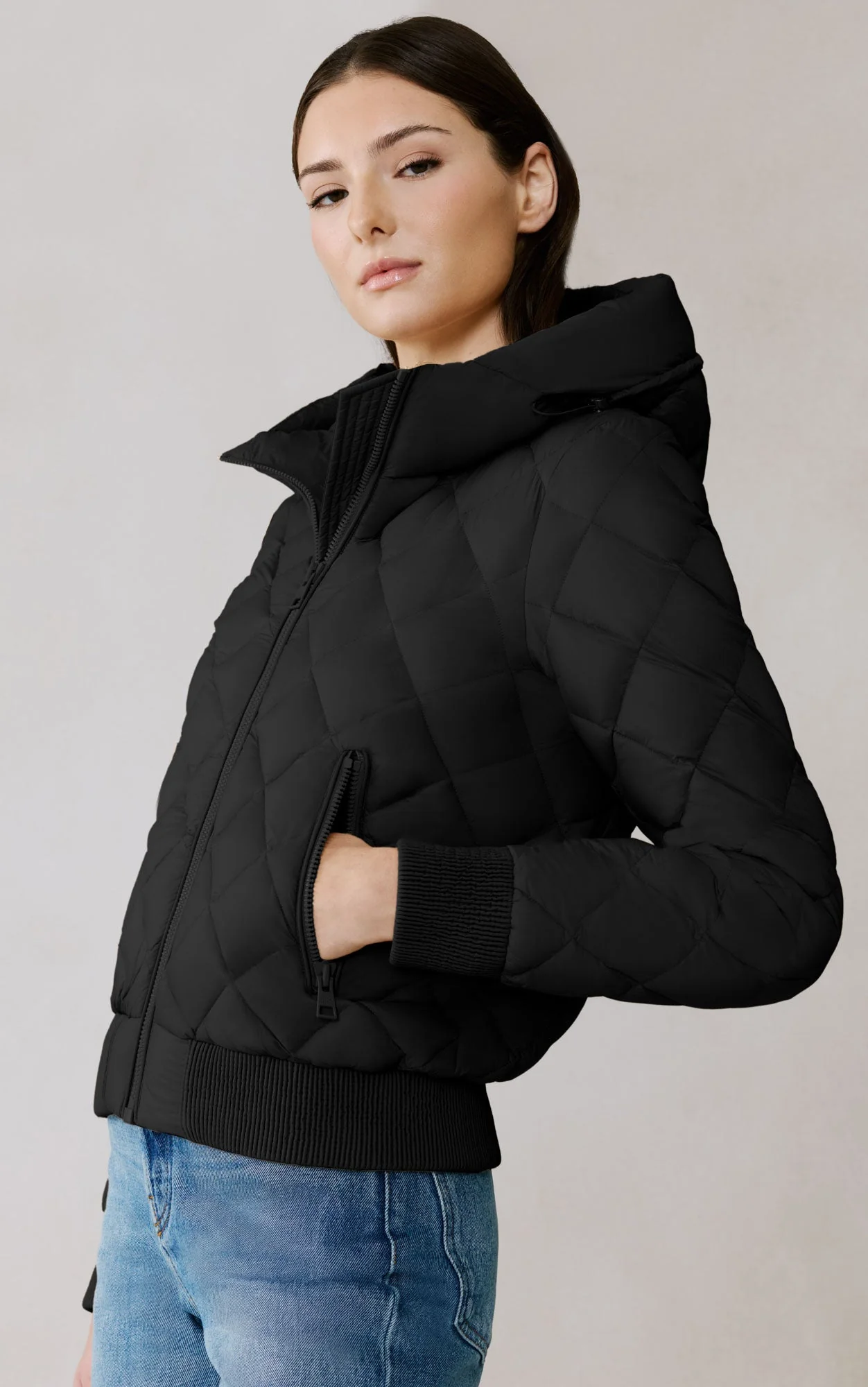 Senna-U Down Bomber Jacket | Black - Image 5