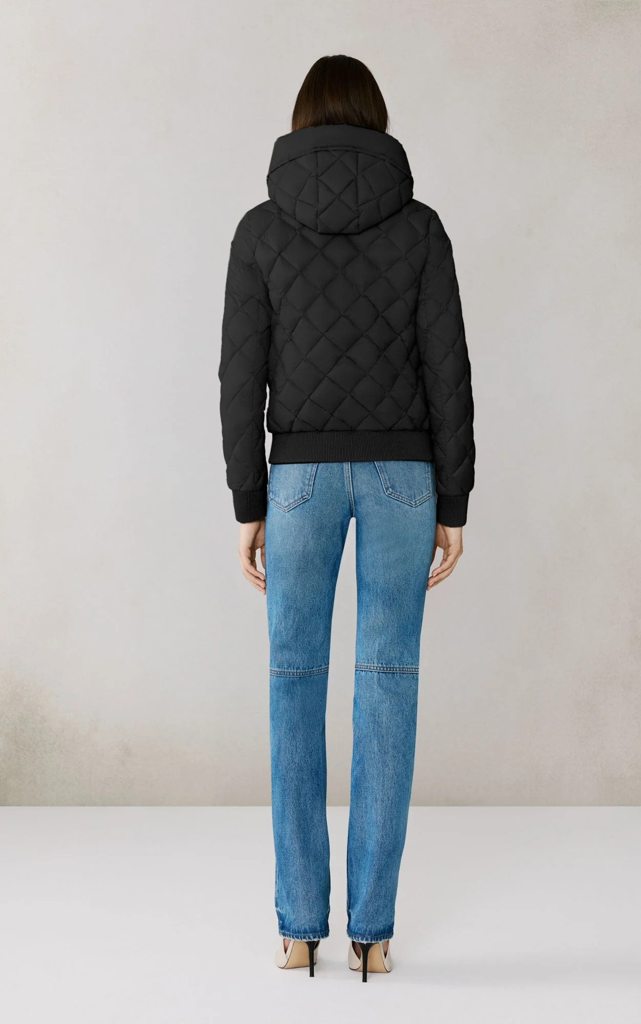 Senna-U Down Bomber Jacket | Black - Image 6