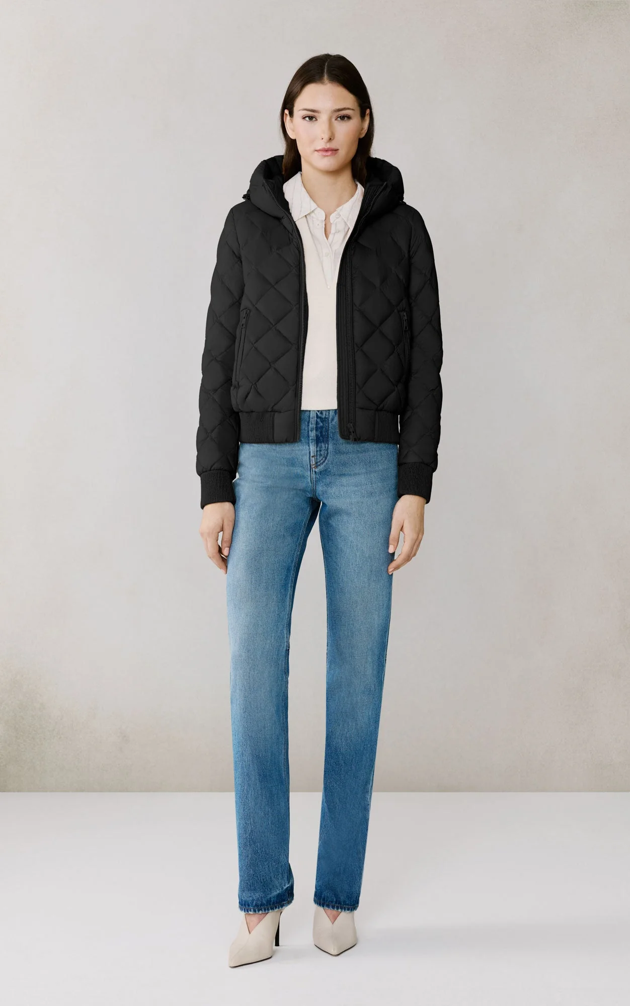Senna-U Down Bomber Jacket | Black - Image 8