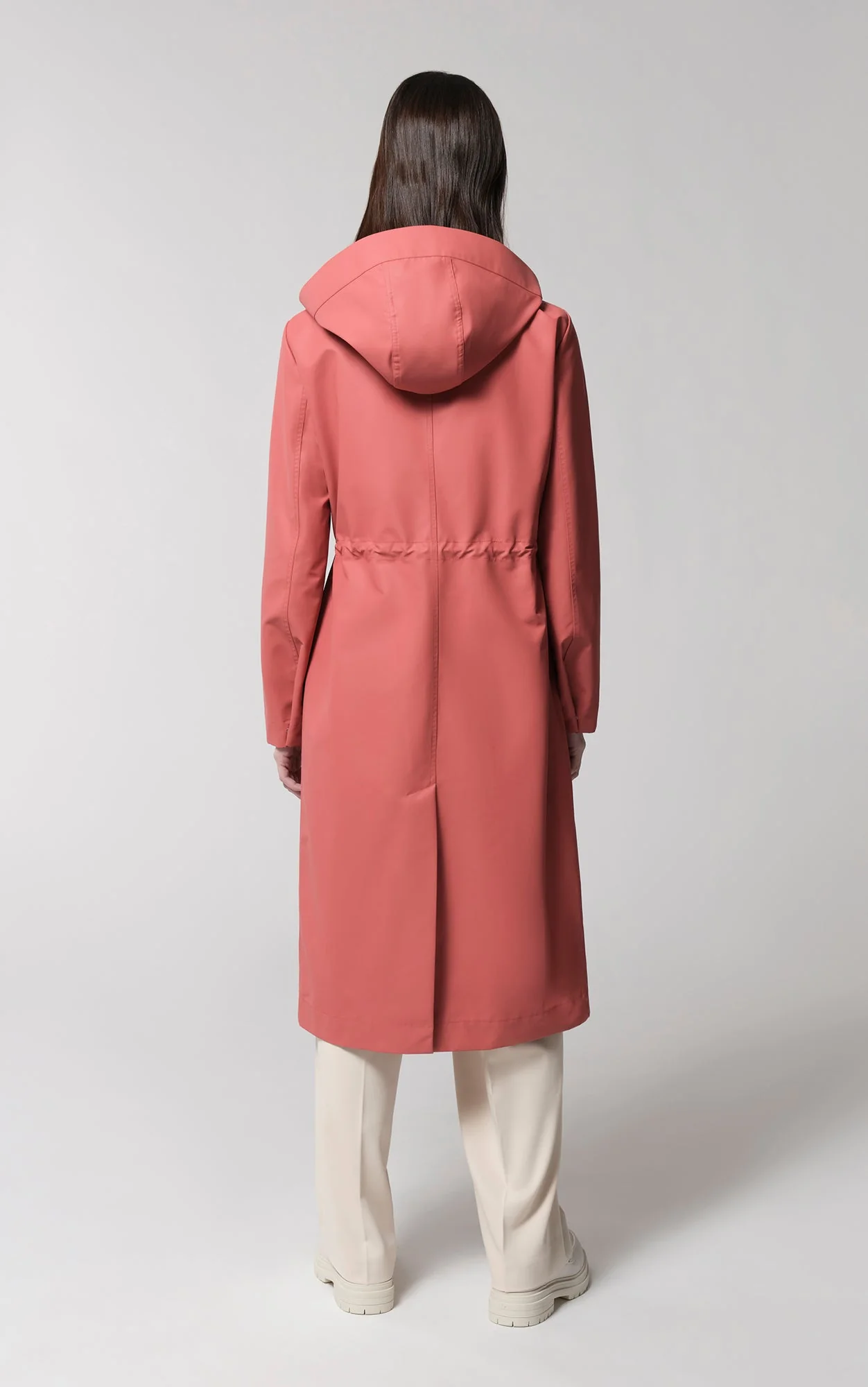 Simone Semi-Fitted Raincoat With Detachable Hood | Rosewood - Image 3