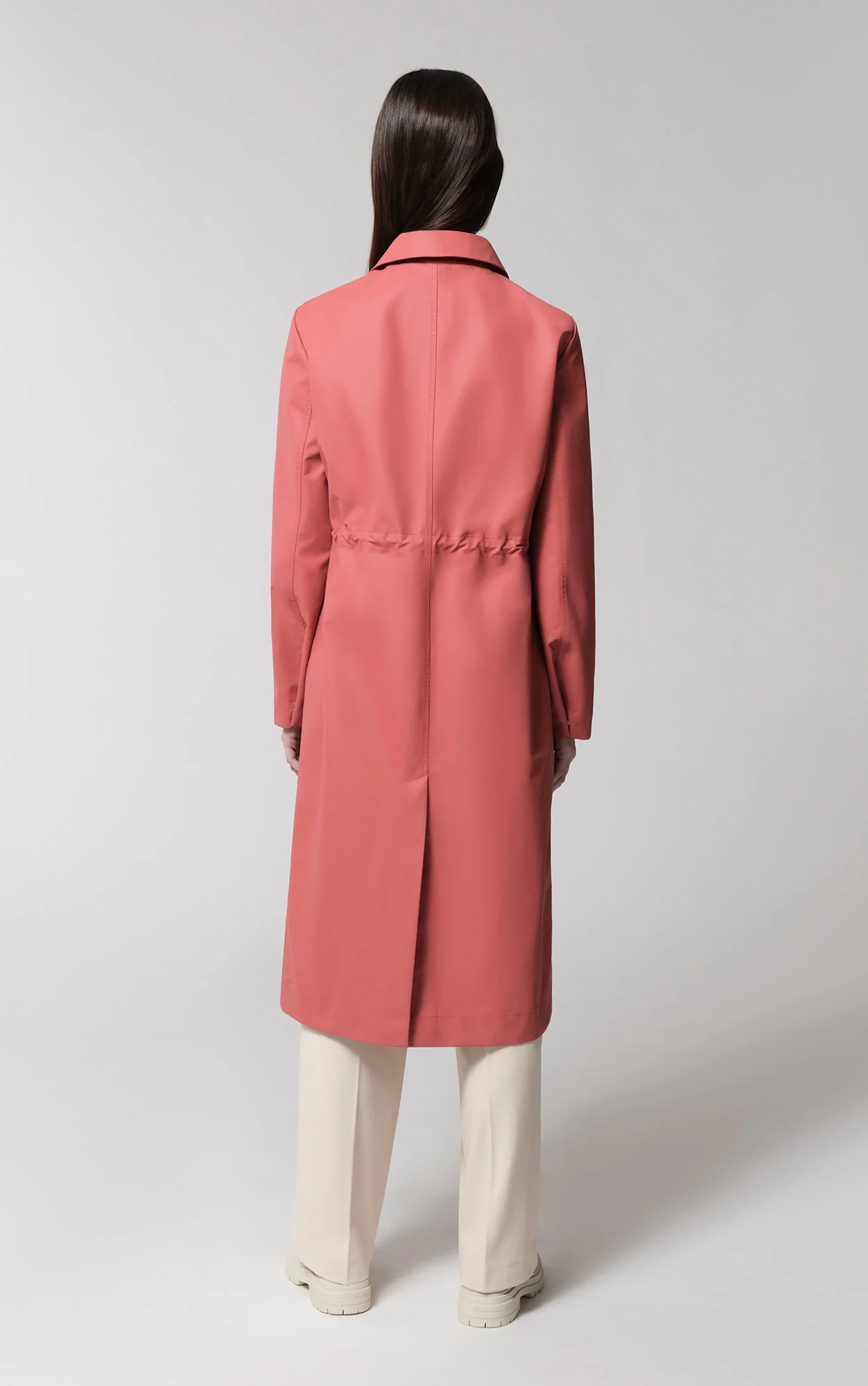 Simone Semi-Fitted Raincoat With Detachable Hood | Rosewood - Image 8