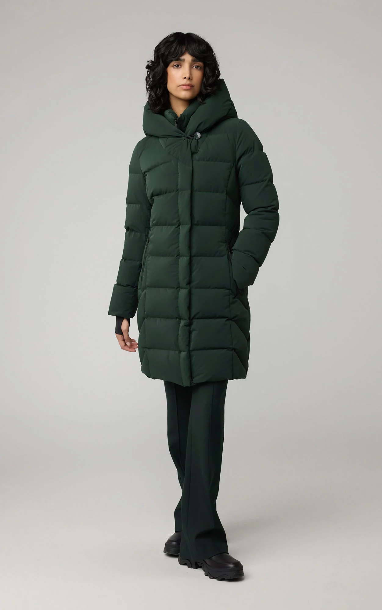 Sonny-N Classic Down Coat | Evergreen - Image 2