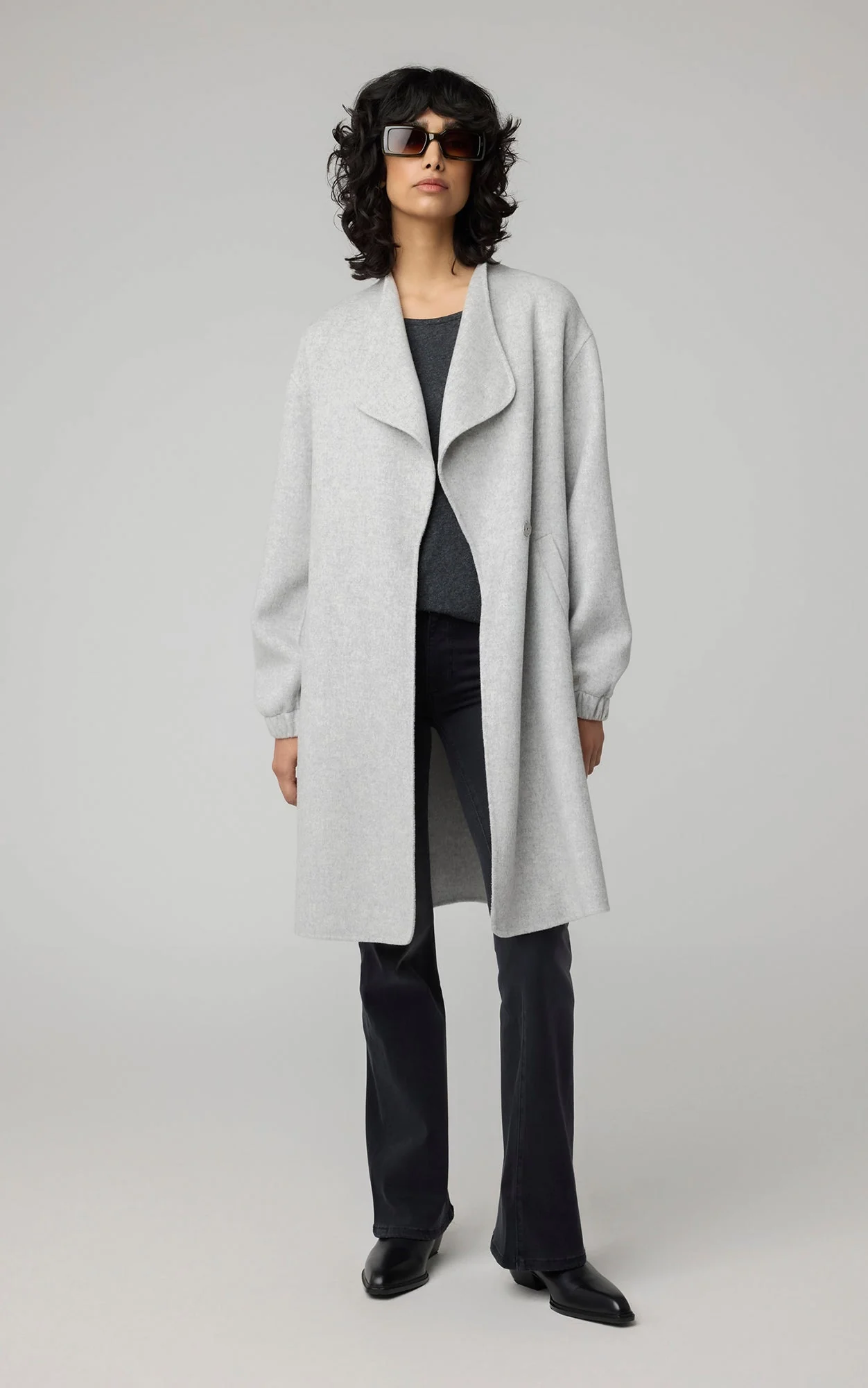 Suzie Relaxed-Fit Wool Coat | Stone - Image 4