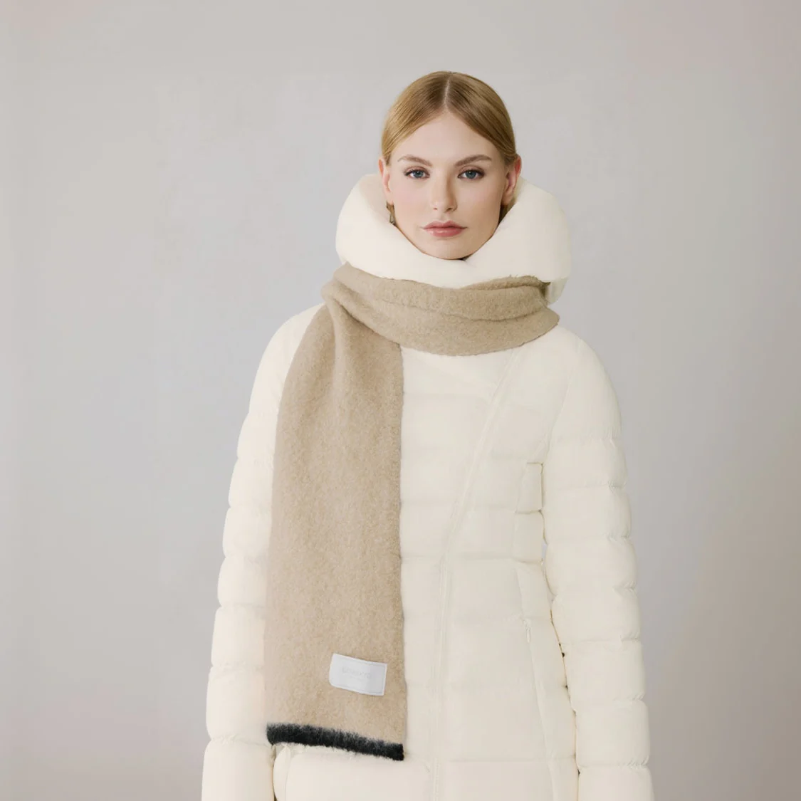 Tamia Scarf In Mohair | Teak
