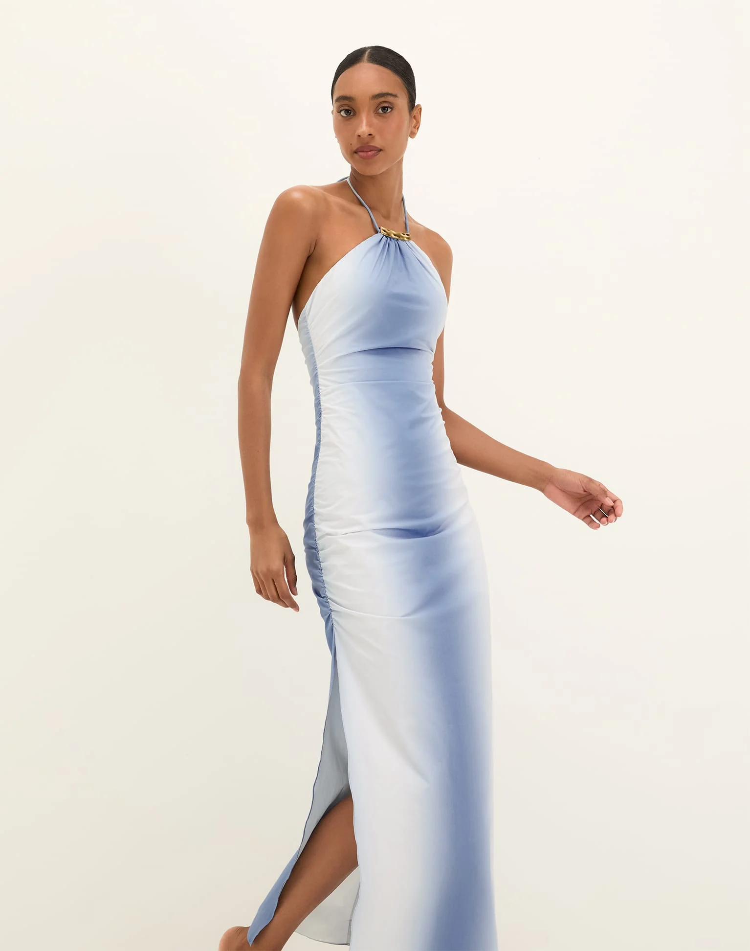 Dayton Halter Midi Dress | Blue Moon - Image 4
