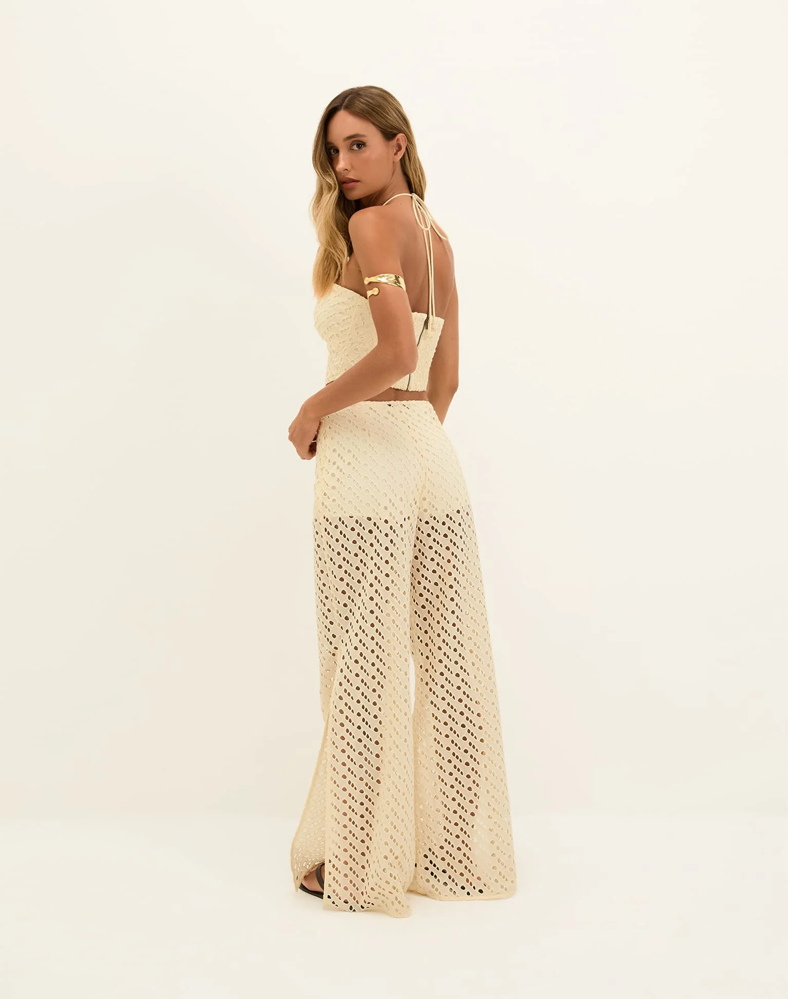 Eyelet Melinda Cropped Top | Glitz - Image 3