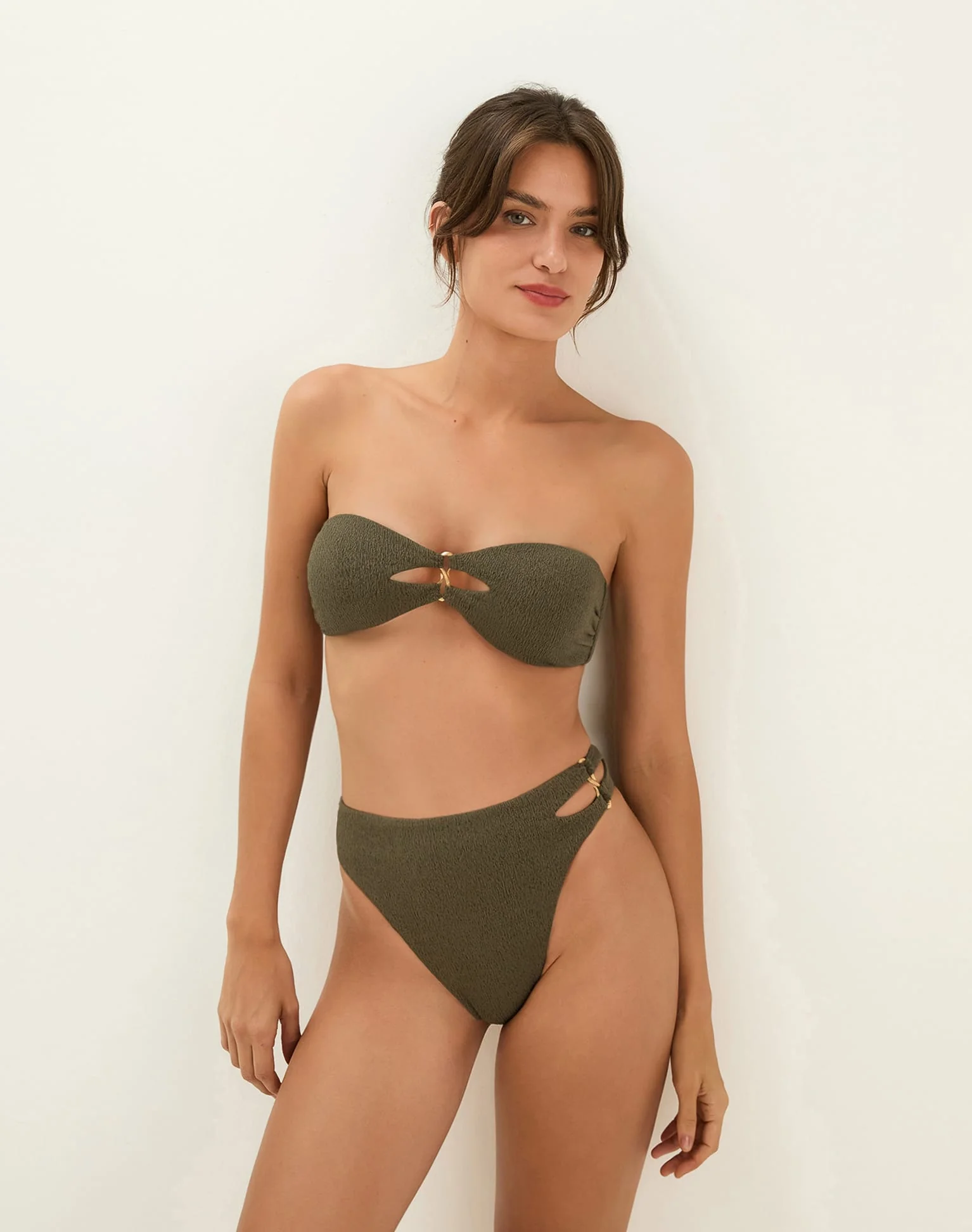 Firenze Solaro Hot Pant Bottom | Brazilian | Evergreen - Image 3