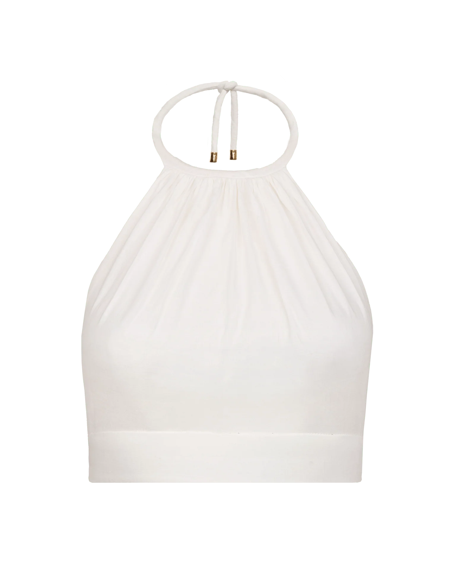 Ibiza High Neck Halter Top | Off White - Image 6