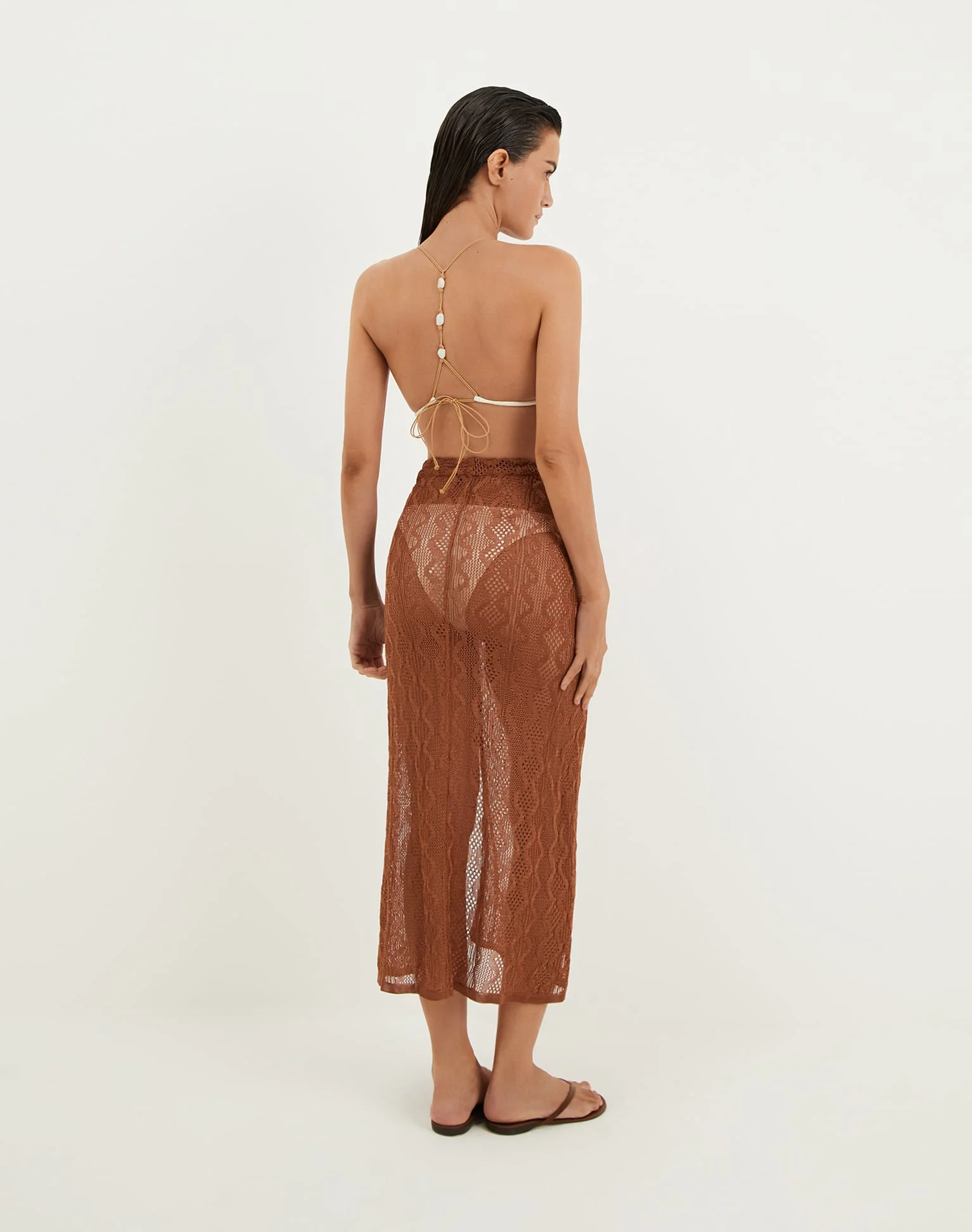 Knit Karen Midi Skirt | Eclair - Image 2