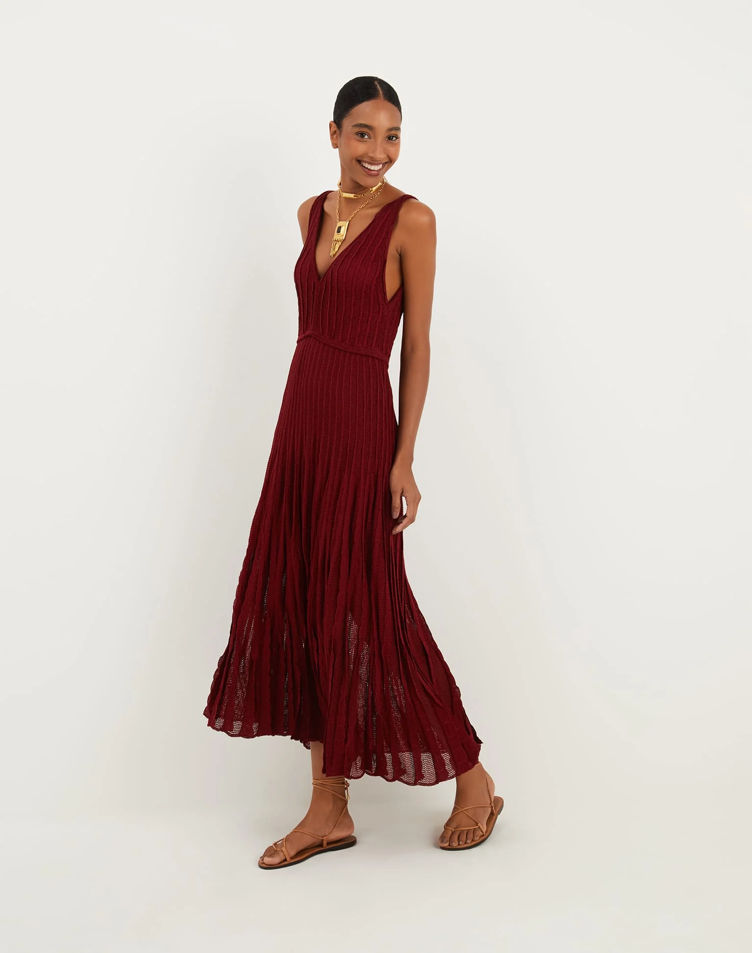 Knit Celina Long Dress | Ponche - Image 2