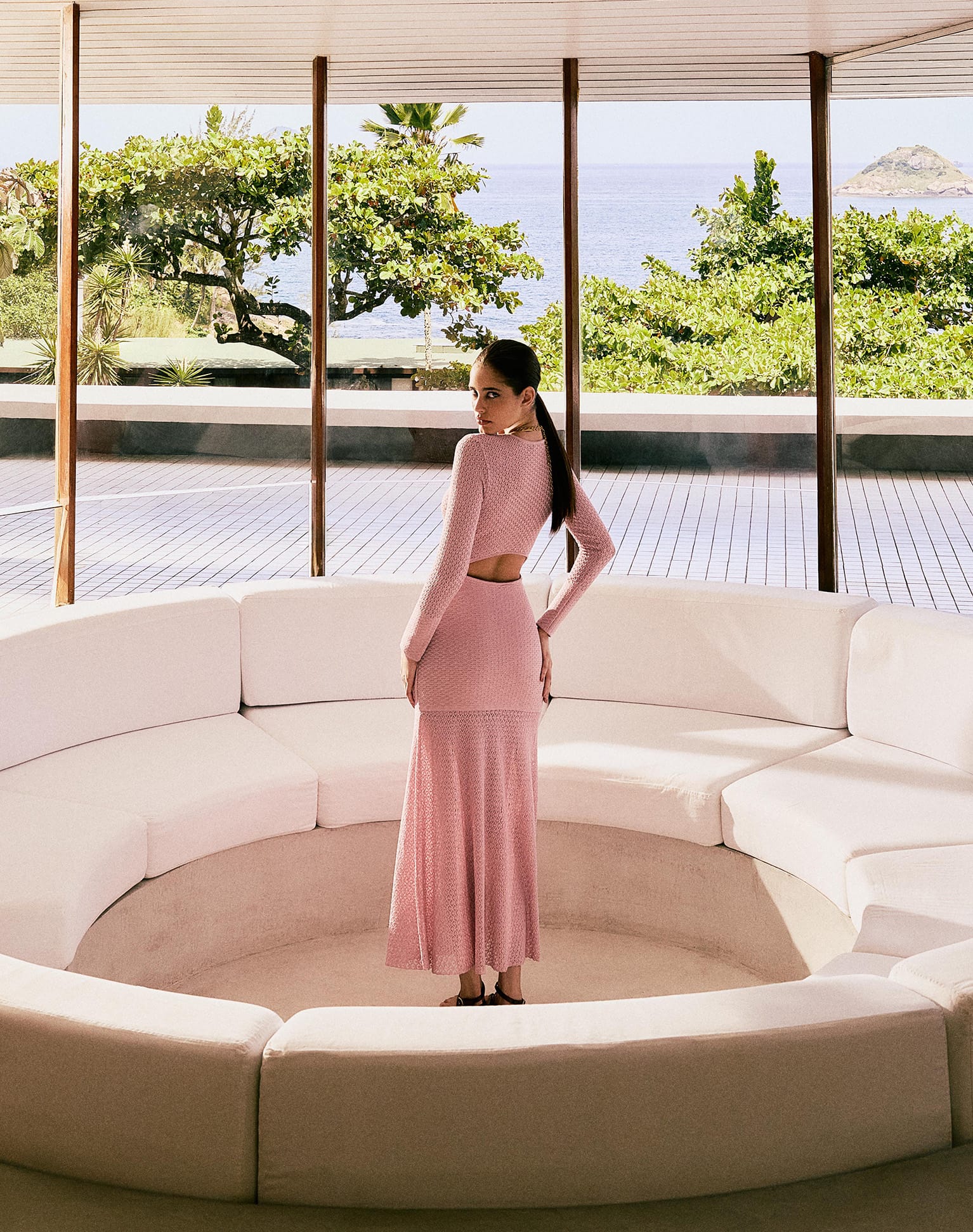 Knit Liz Long Dress | Light Sweet Heart - Image 2