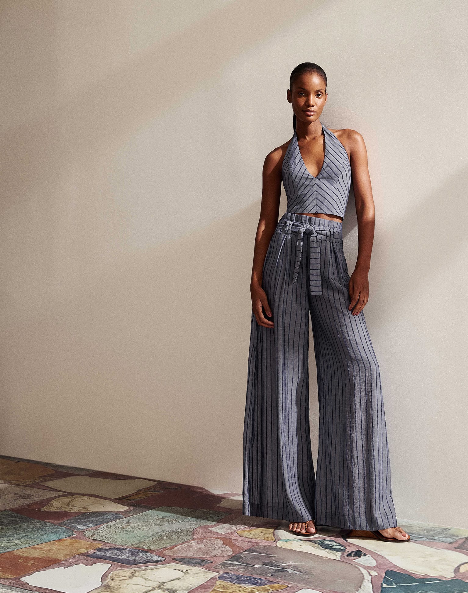 Lysa Halter Top | Sailboat Pinstripe - Image 3