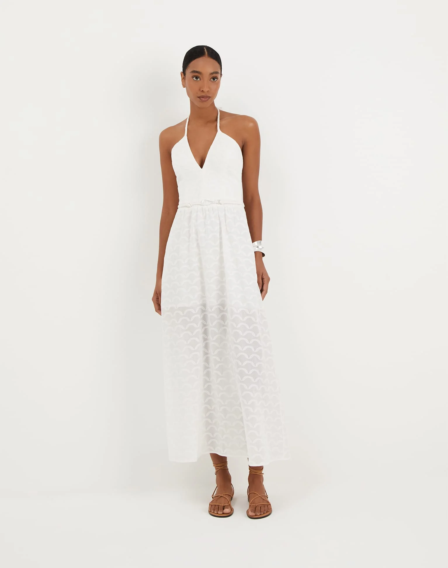 Marina Long Dress | Off White - Image 2