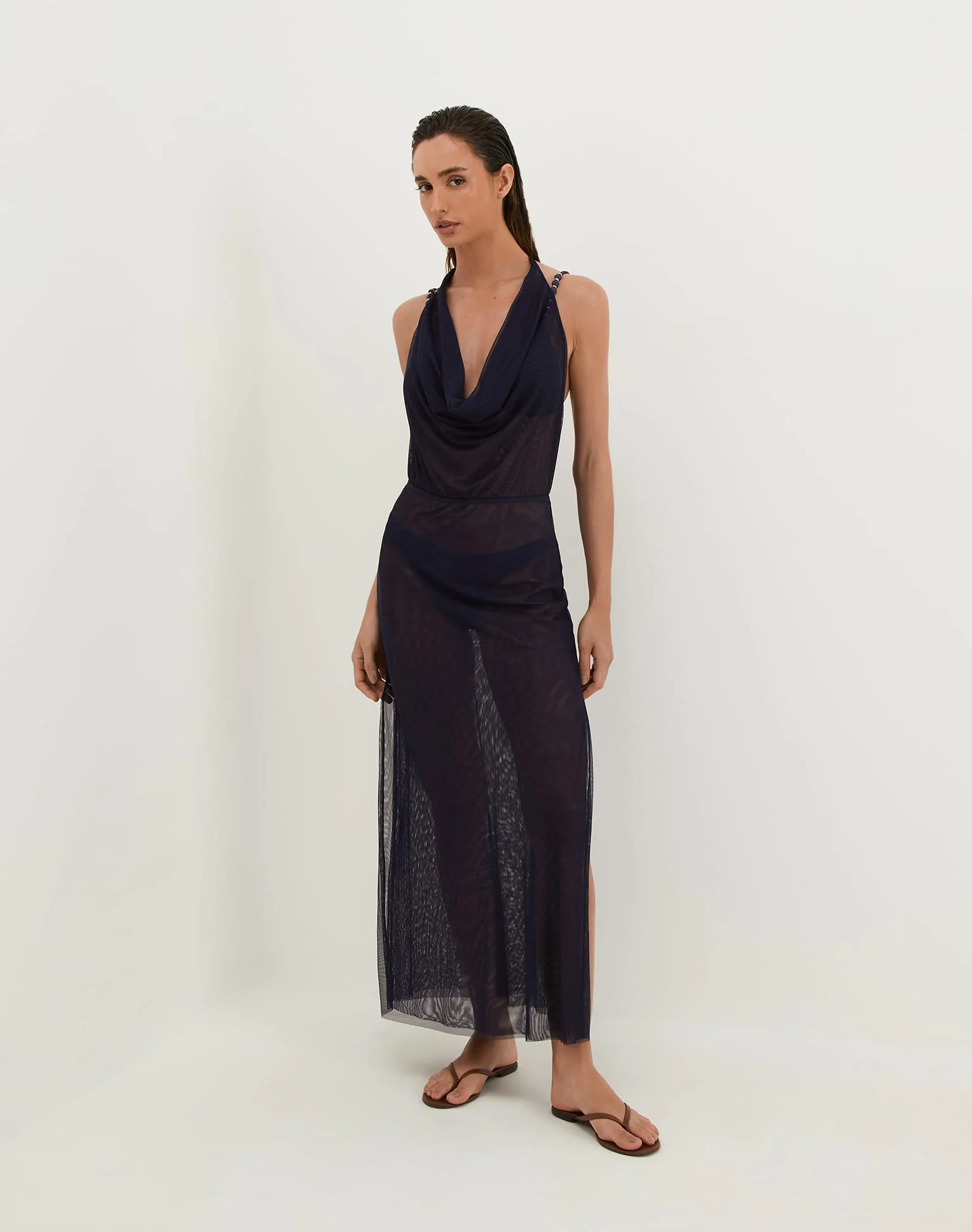 Tilly Long Cover Up | Sailboat - Image 2