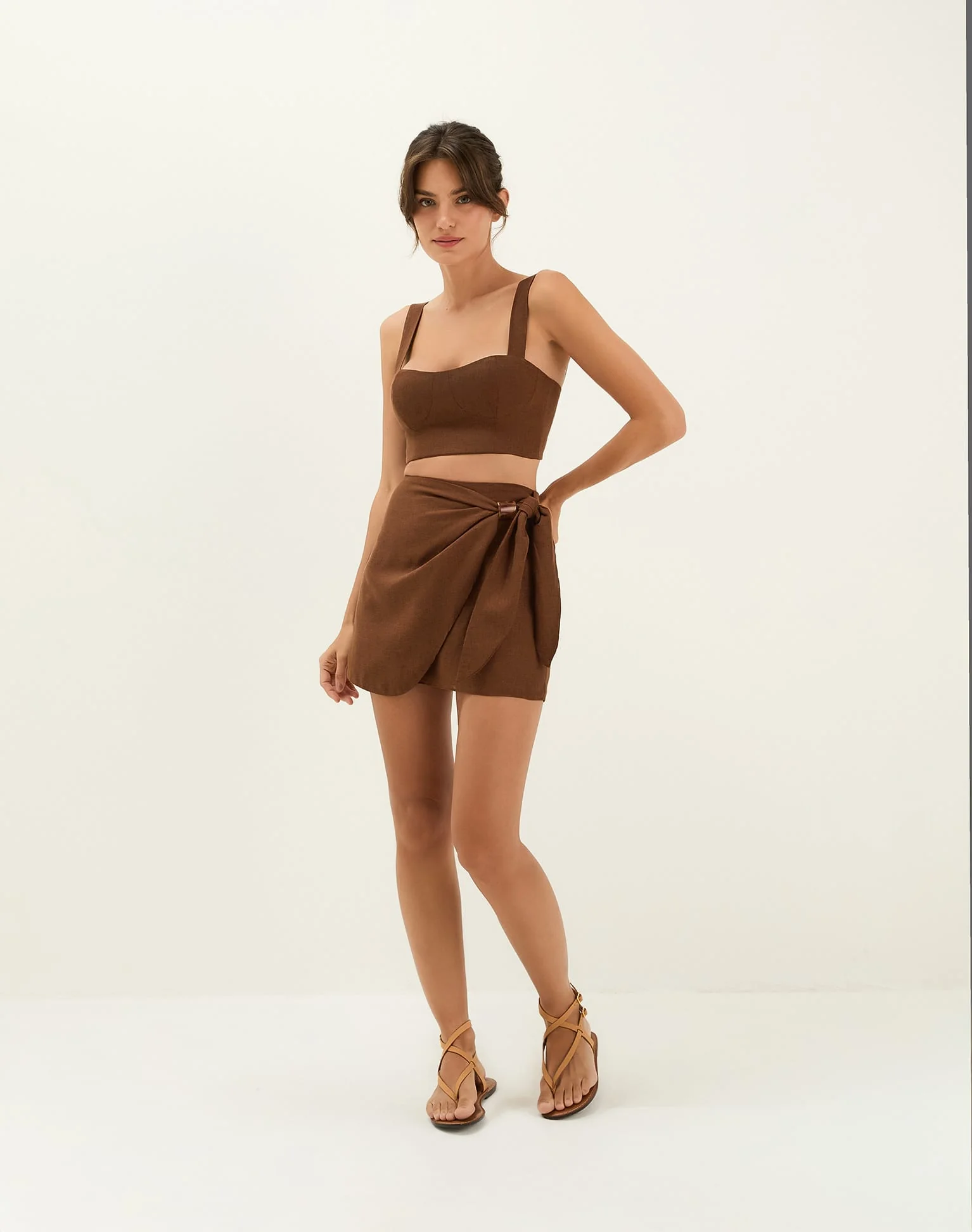 Valleta Cropped Top | Brown - Image 10