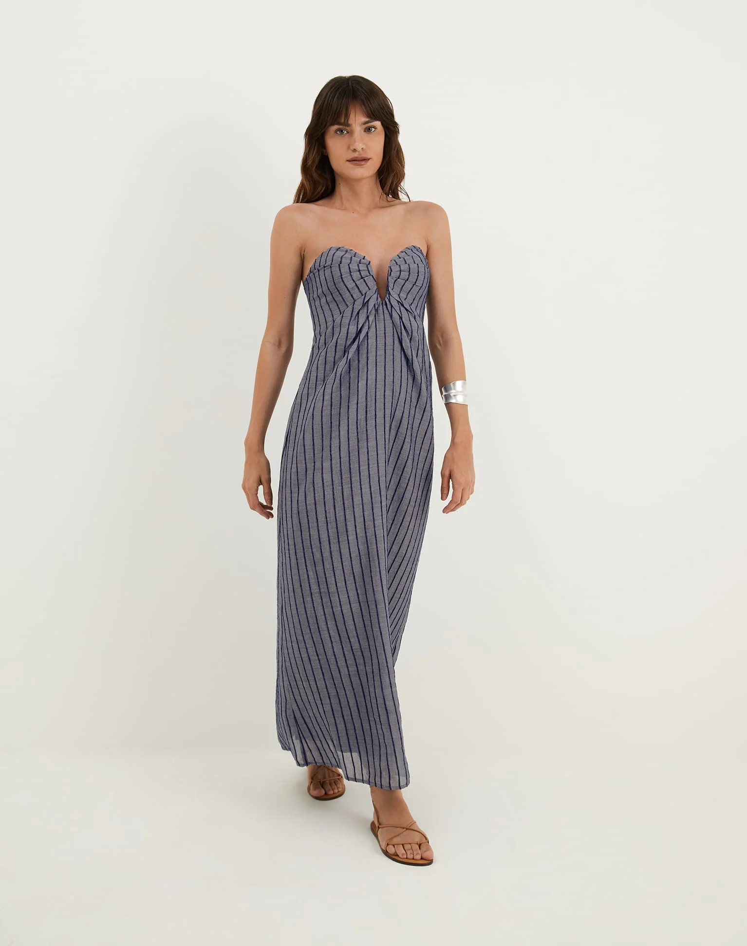 Zhen Long Dress | Sailboat Pinstripe - Image 7